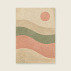 Gentle Wave Field — Minimal textured abstract bedroom art print