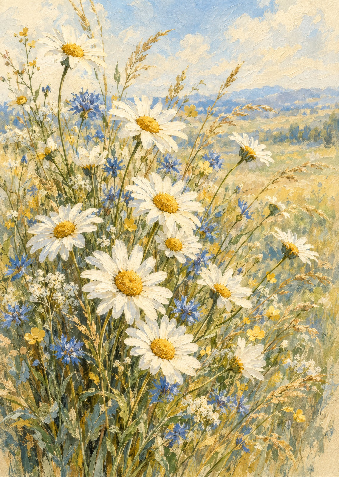 Wild Daisies at Dawn — artwork detail