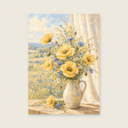Poppies by the Window — Loose floral painting bedroom art print
