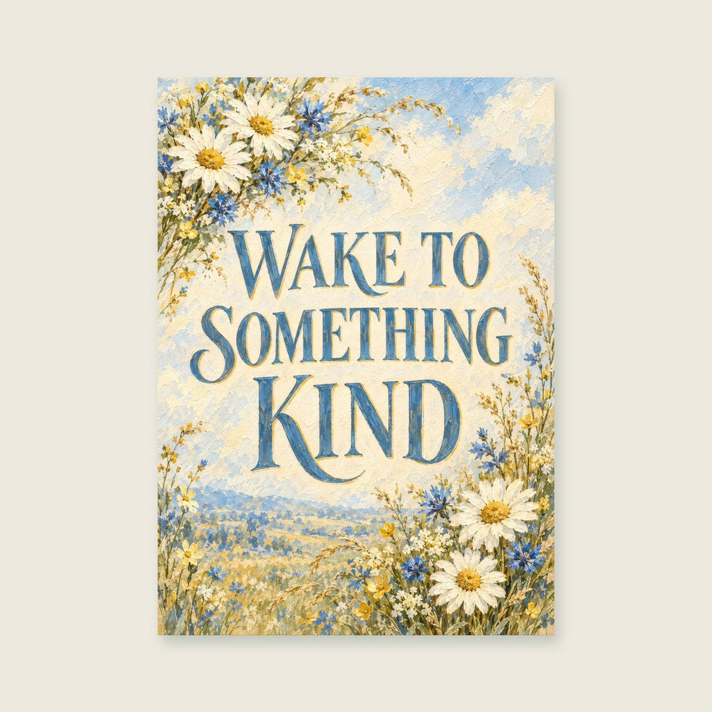 Wake to Something Kind — Loose floral painting bedroom art print