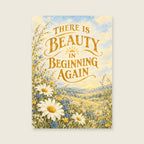 There Is Beauty in Beginning Again — Loose floral painting bedroom art print