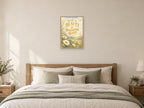 There Is Beauty in Beginning Again — A2 artwork shown in a room with a natural wood frame; select a framed finish to include a frame
