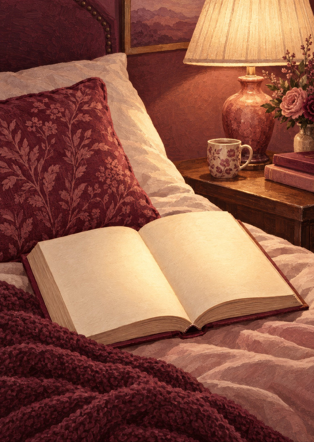 Book and Bedside Lamp — artwork detail