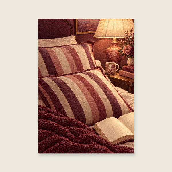 The Striped Pillow Study Art Print