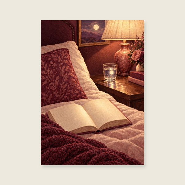 A Glass of Water at Night Art Print