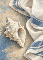 Folded Linen and Shell — artwork detail