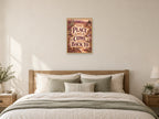 The Place We Come Back To — A2 artwork shown in a room with a natural wood frame; select a framed finish to include a frame