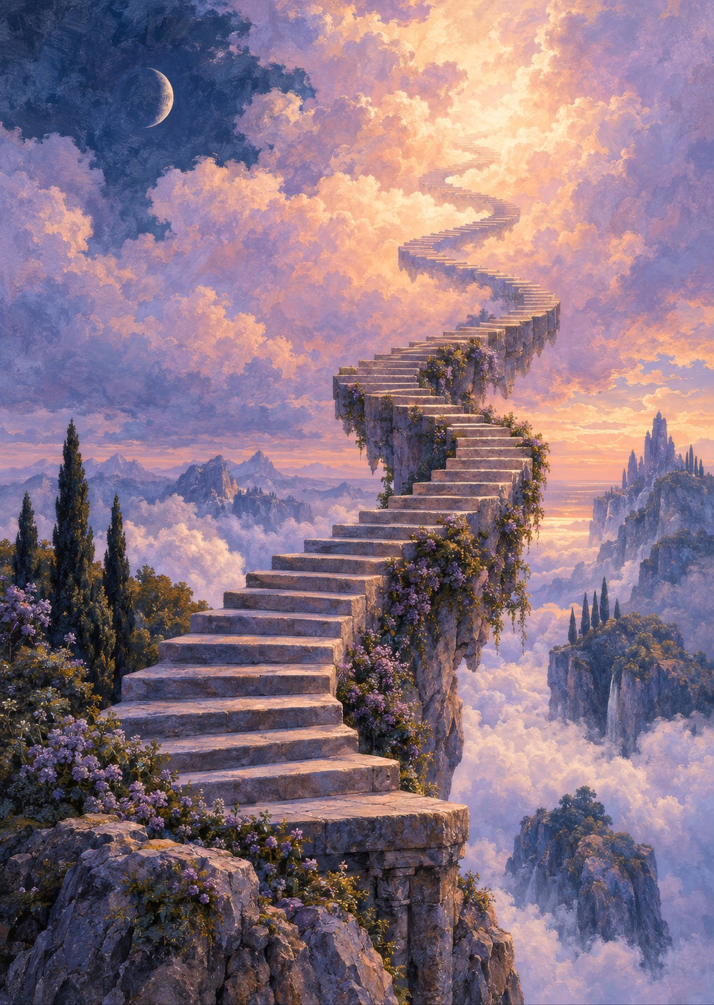 Stairway into the Clouds — artwork detail