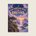 The Night Has Space for Dreams — Surreal painterly landscape bedroom art print