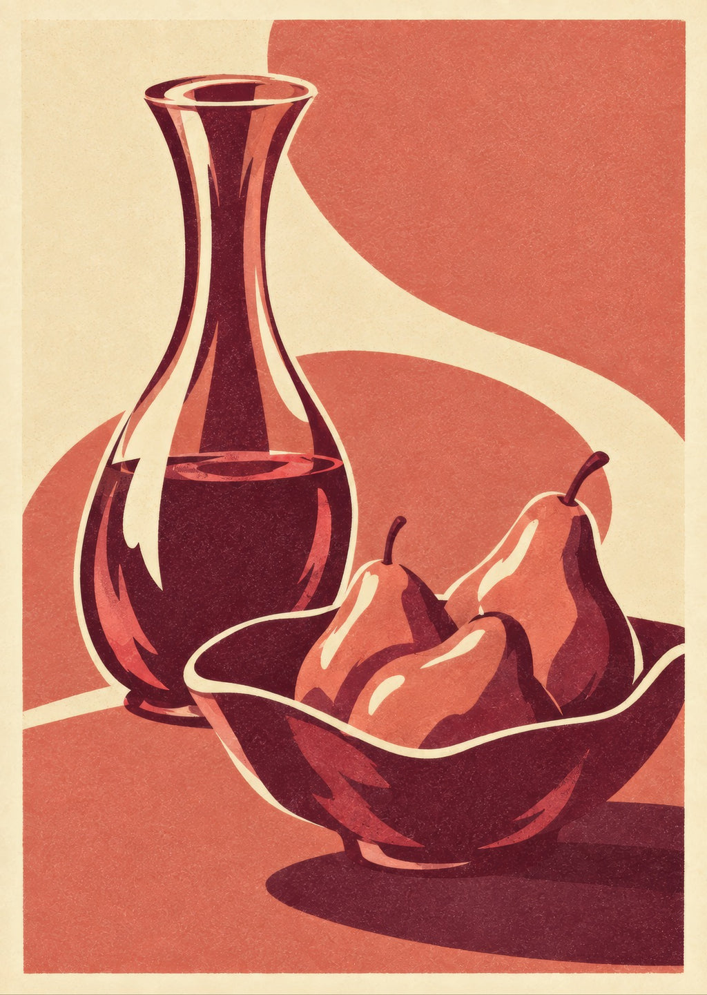 The Carafe and Pears — artwork detail