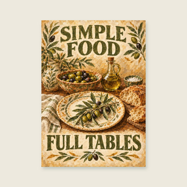 Simple Food Full Tables Art Print
