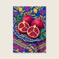 The Pomegranate Plate — Decorative cut-paper dining room art print