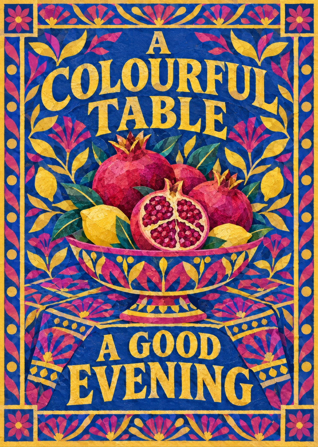 A Colourful Table a Good Evening — artwork detail