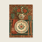 A Place Setting with Flowers — Bespoke typographic illustration dining room art print