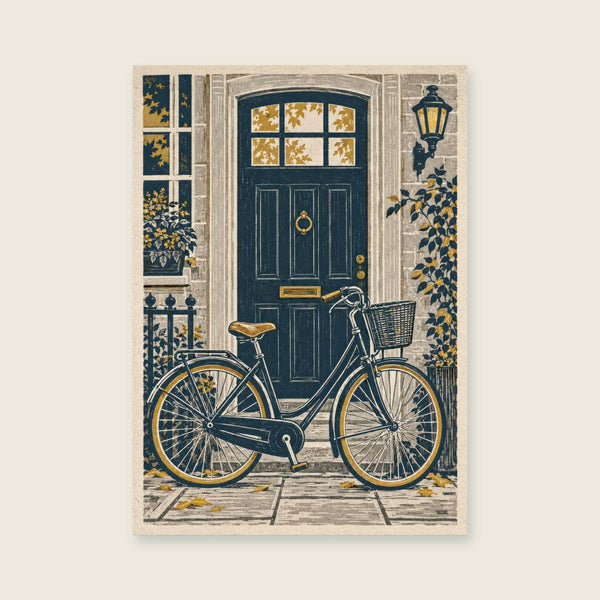 The Bicycle by the Door Art Print