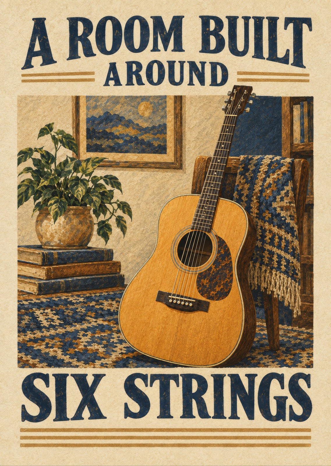 A Room Built Around Six Strings — artwork detail