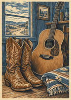 Boots Beside the Acoustic — artwork detail