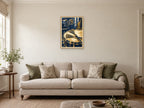Brushes on the Snare — A2 artwork shown in a room with a natural wood frame; select a framed finish to include a frame