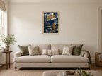 After Hours Before Tomorrow — A2 artwork shown in a room with a natural wood frame; select a framed finish to include a frame