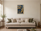 Let the Rhythm Find Its Room — A2 artwork shown in a room with a natural wood frame; select a framed finish to include a frame
