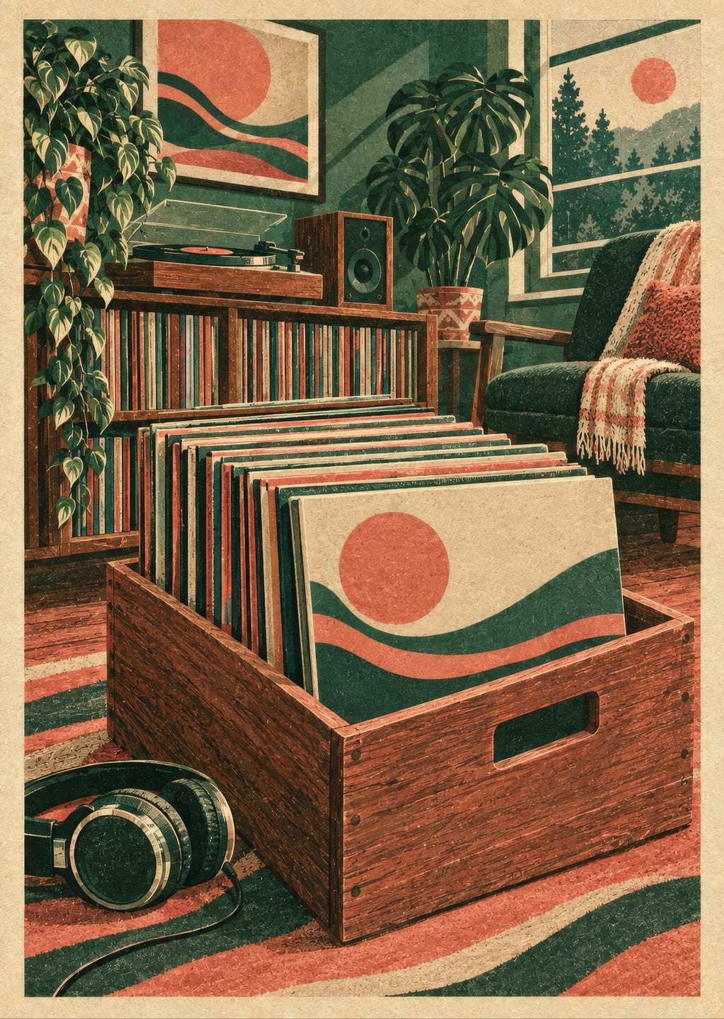 The Crate of Records — artwork detail