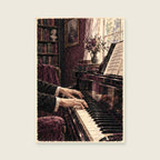 Hands over the Piano — Expressive ink and wash music art print