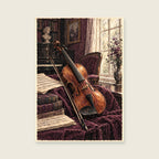 The Violin and the Bow — Expressive ink and wash music art print