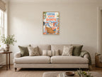 Fresh Starts Come in Baskets — A2 artwork shown in a room with a natural wood frame; select a framed finish to include a frame