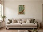 Good Things Need Tending — A2 artwork shown in a room with a natural wood frame; select a framed finish to include a frame