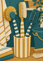 Brooms in a Row — artwork detail