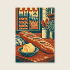 Butter curl — Layered linocut kitchen art print