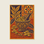 Mortar — Decorative blockprint kitchen art print
