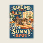 Save Me The Sunny Spot — Expressive narrative gouache kitchen art print