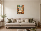 One More Chapter Then Tea — A2 artwork shown in a room with a natural wood frame; select a framed finish to include a frame