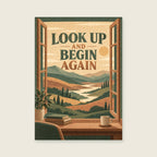 Look Up And Begin Again — Contemporary imaginary landscape home office art print