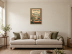 Your Pace Is Still Progress — A2 artwork shown in a room with a natural wood frame; select a framed finish to include a frame