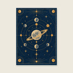 Invented abstract constellation balanced — Scientific-inspired graphic art home office art print