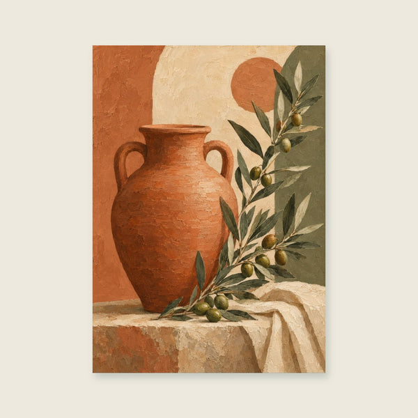 Large terracotta vessel Art Print