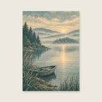 quiet shoreline — Atmospheric imaginary landscape living room art print