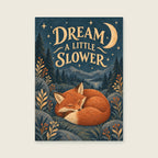Dream A Little Slower — Rich original storybook gouache bedroom art print