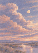Lavender cloud shapes — artwork detail