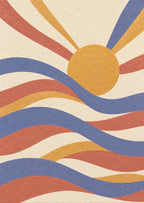 Lavender ribbons crossing a broad cream plane — artwork detail