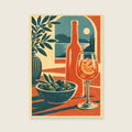 olive bowl — Confident original screenprint dining room art print