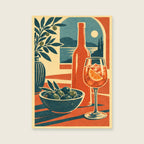 olive bowl — Confident original screenprint dining room art print