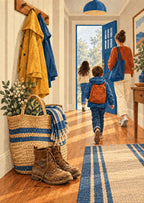 Woven market bag — artwork detail