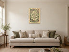 Little Wild Welcome — A2 artwork shown in a room with a natural wood frame; select a framed finish to include a frame