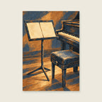 Sheet stand — Rich jazz editorial gouache music art print