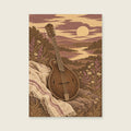 Unbranded mandolin — Detailed original illustrative print music art print