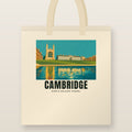 King's College Chapel, Cambridge Tote Bag: natural cotton tote printed with our drawing of King's College Chapel and the name CAMBRIDGE