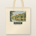 Durham Cathedral Tote Bag: natural cotton tote printed with our drawing of Durham Cathedral and the name DURHAM